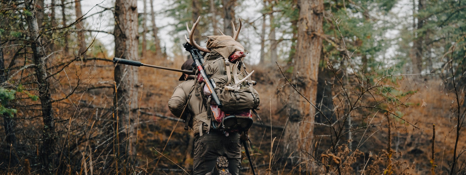 Eberlestock big hunting backpacks in backcountry hunting scene