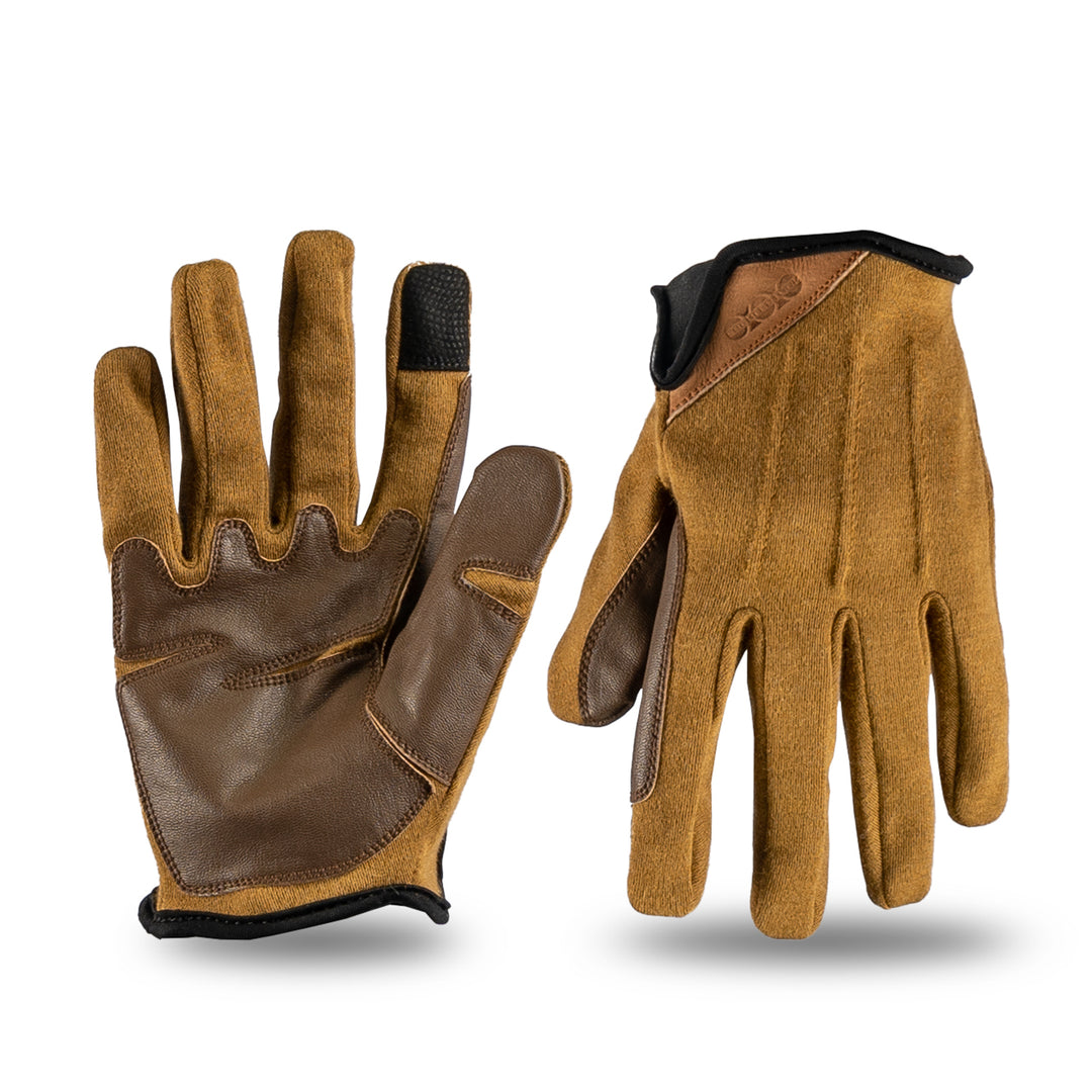 Men's Brown Fingerless Leather Work Gloves