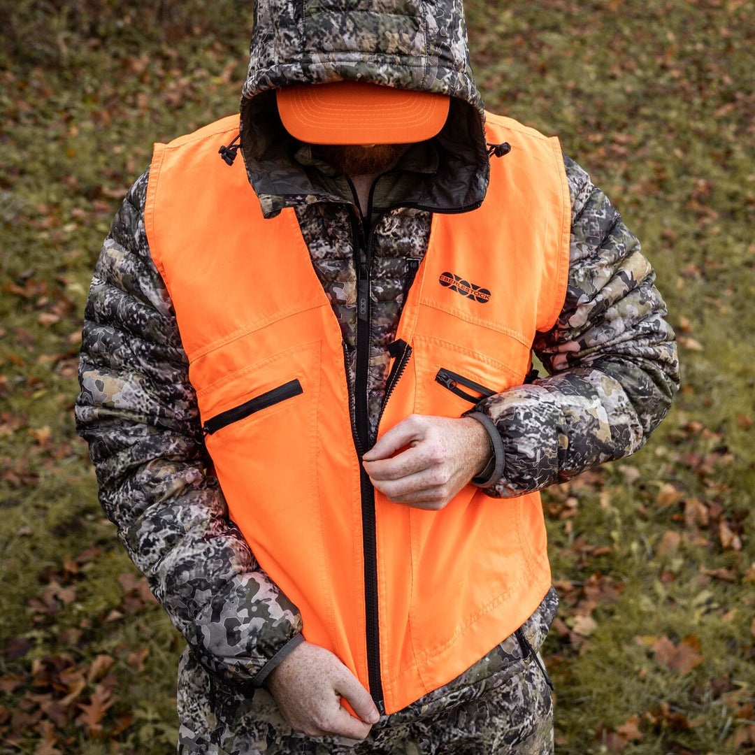 Cropped Arrows Vest Jacket - Orange - GBNY