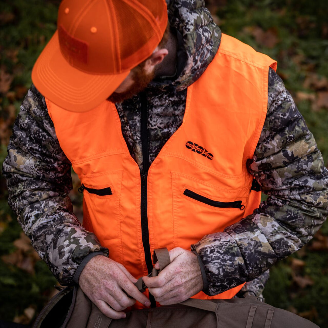 Cropped Arrows Vest Jacket - Orange - GBNY